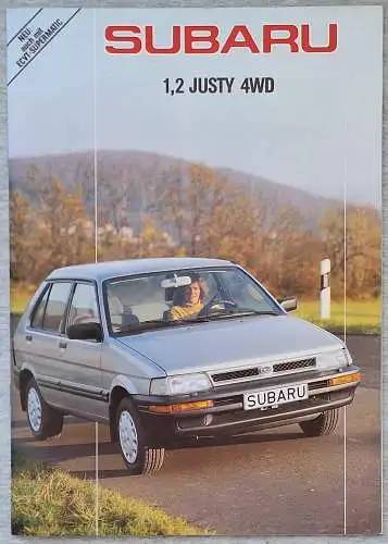 Prospekt Subaru Justy ca. 1988. 
