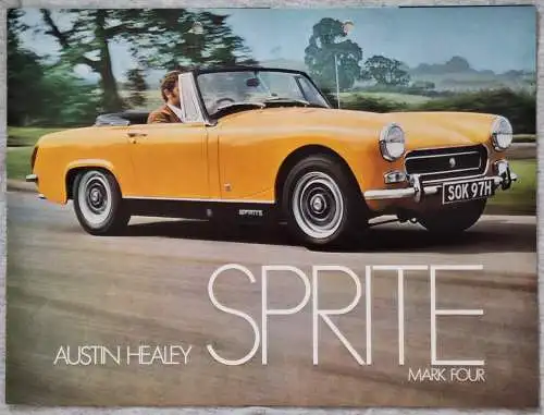 Prospekt Austin Healey Sprite Mk. 4 10/1969 Modelljahr 1970. 