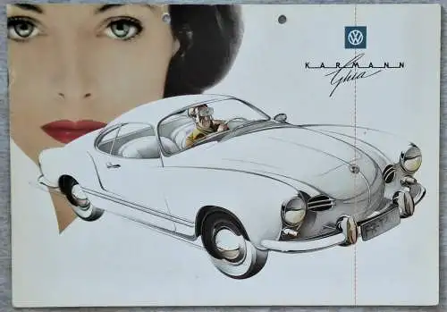 Prospekt Volkswagen Karmann-Ghia Coupe, Cabriolet ca. 1960. 