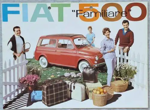 Prospekt Fiat 500 Familiare ca. 1963. 