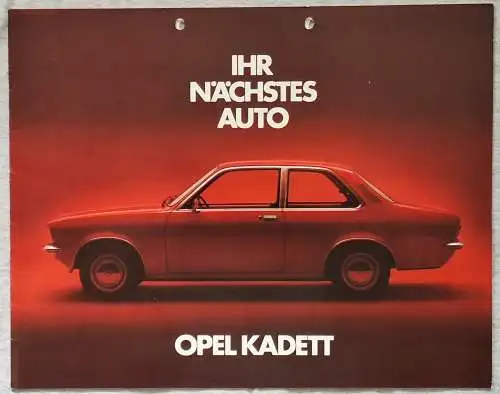 Originaler Prospekt Opel Kadett C 7/1973 Modelljahr 1974. 