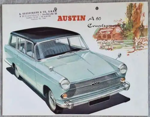 Prospekt Austin A60 Countryman ca. 1963. 