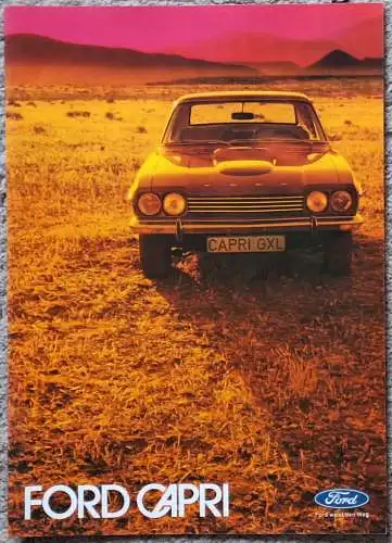 Prospekt Ford Capri 7/1973 Modelljahr 1974 incl. RS 2600. 