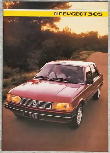 Prospekt Peugeot 305 Limousine 1985. 
