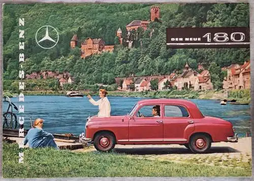 Prospekt Mercedes Benz 180 Ponton ca. 1956. 