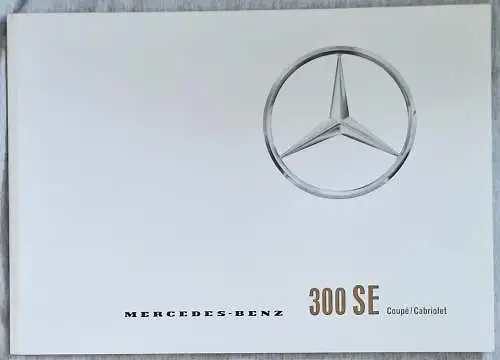 Prospekt Mercedes Benz 300 SE Coupe, Cabriolet W112 1/1965. 