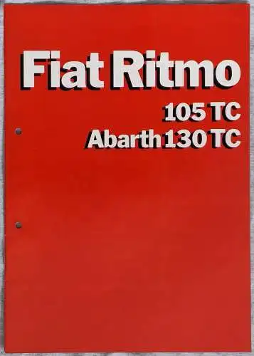 Prospekt Fiat Ritmo 105TC, Abarth 130TC 10/1984 Modelljahr 1985. 