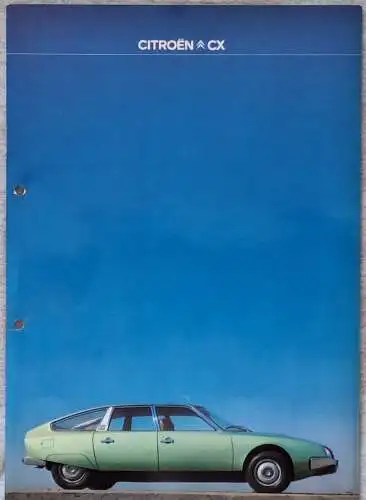 Prospekt Citroen CX 7/1977 Modelljahr 1978. 