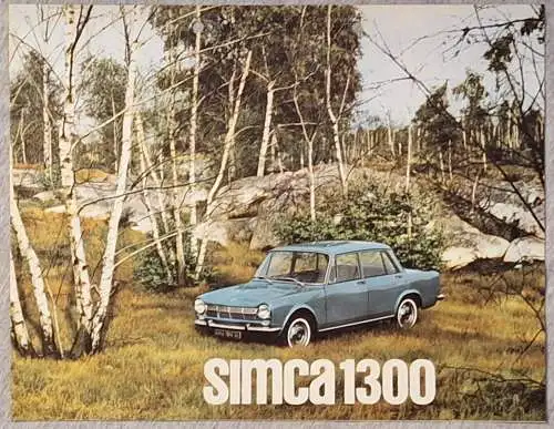Prospekt Simca 1300 9/1964 Modelljahr 1965. 