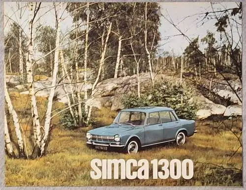 Prospekt Simca 1300 9/1964 Modelljahr 1965. 