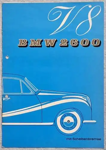 Prospekt BMW V8 2600 2/1962. 