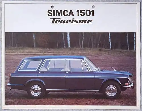 Prospekt Simca 1501 Tourisme ca. 1967. 