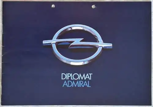 Prospekt Opel Admiral, Diplomat KAD B 8/1975 Modelljahr 1976. 