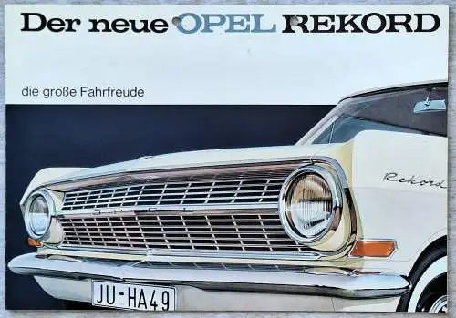 Prospekt Opel Rekord A Limousine 8/1963 Modelljahr 1964. 