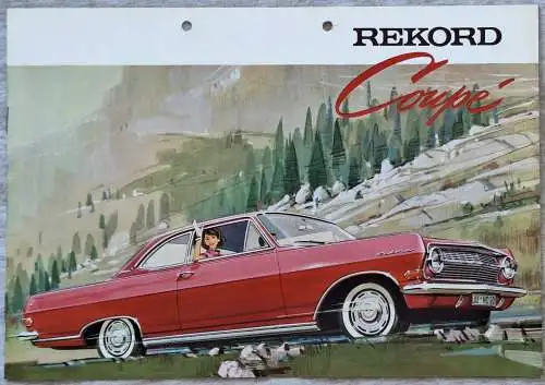 Prospekt Opel Rekord A Coupe 1/1964 Modelljahr 1964. 