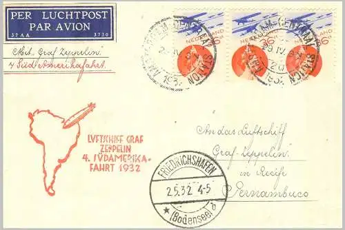 Niederlande 1932 Nr 157Aa Brief