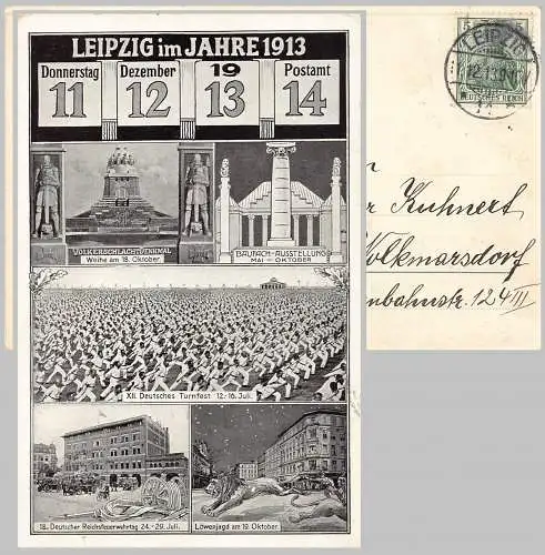 Deutsches Reich 1913 Ansichtskarte