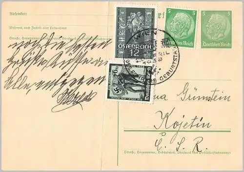 Deutsches Reich 1938 Rundstempel (Datum und/oder Ort klar)