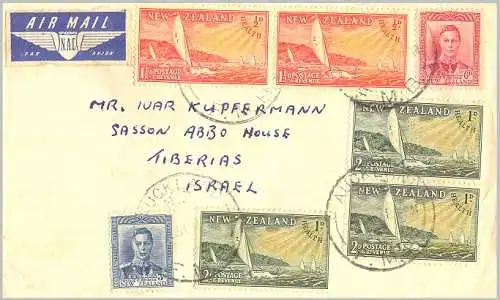 Neuseeland 1951 Nr 243 246 317/18 Brief