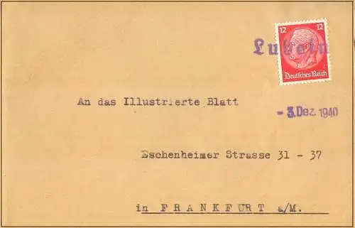 Deutsches Reich 1940 Nr 519 Brief
