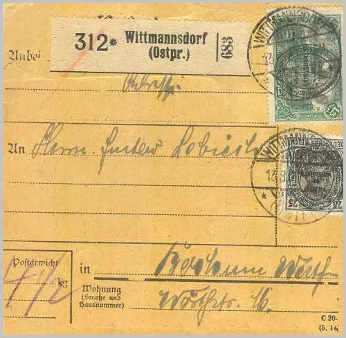 Deutsches Reich 1920 Nr 23 25 Zentraler Rund / Vollstempel