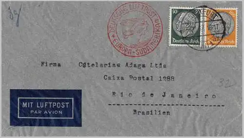 Deutsches Reich 1937 Rundstempel (Datum und/oder Ort klar) Sonderstempel Brief