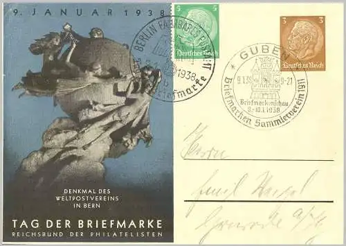 Deutsches Reich 1938 Nr PP 122 C 70/01 Zfr. Rundstempel (Datum und/oder Ort klar) Sonderstempel