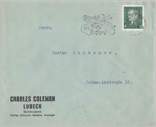 Deutsches Reich 1928 Nr 412 Rundstempel (Datum und/oder Ort klar) Brief