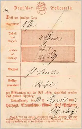 Altd. Braunschweig 1863 Gebraucht