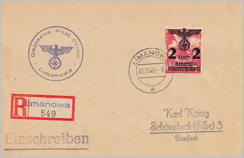 Generalgouvernement 1940 Nr 26 Rundstempel (Datum und/oder Ort klar)