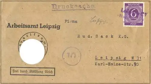 All. Bes. Bizone 1946 Nr 916 Brief Rundstempel (Datum und/oder Ort klar)