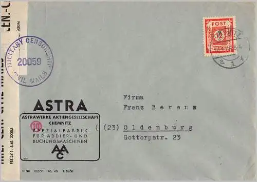 All. Bes. Sowj. Zone 1946 Nr 63 Brief