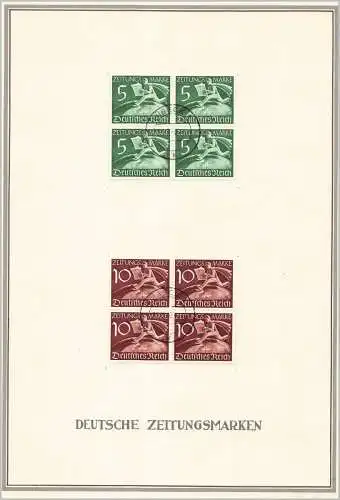 Deutsches Reich 1940 Nr Z 738/39 Auslands-Zeitungsmarken Zeitungsbote Rundstempel (Datum und/oder Ort klar)