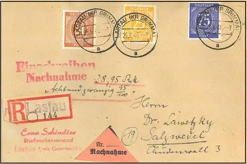 All. Bes. Gem.-Ausg. 1946 Rundstempel (Datum und/oder Ort klar)