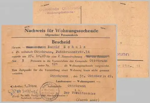 All. Bes. Gem.-Ausg. 1949 Rundstempel (Datum und/oder Ort klar)