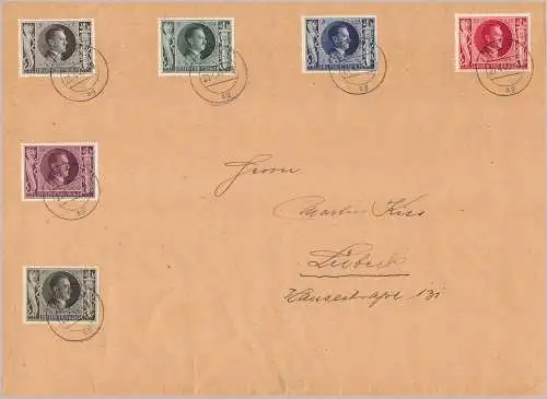 Deutsches Reich 1943 Nr 844/49 Rundstempel (Datum und/oder Ort klar)