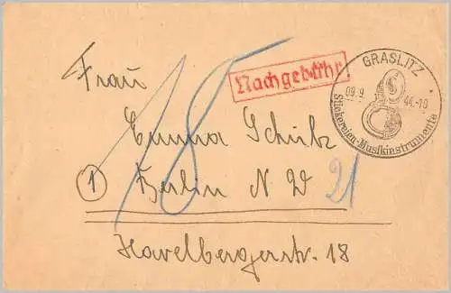 Sudetenland Karlsbad 1944 Rundstempel (Datum und/oder Ort klar) Sonderstempel