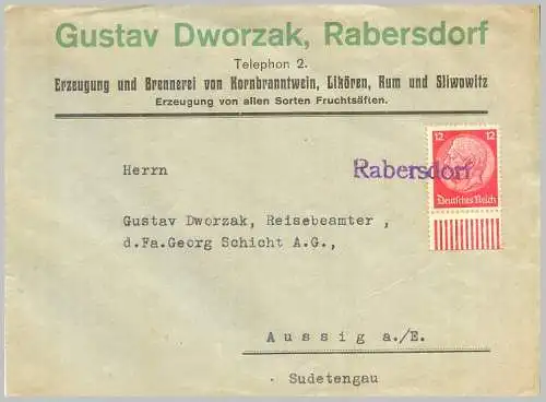 Sudetenland Karlsbad 1944 Brief