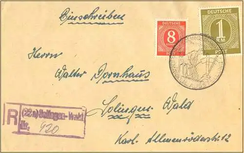 All. Bes. Gem.-Ausg. 1946 Sonderstempel