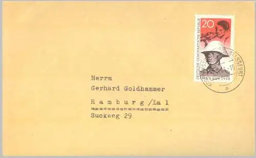 DDR 1958 Nr 662 40.Jahrestag der Novemberrevolution in Deutschland Rundstempel (Datum und/oder Ort klar) Ersttagsstempel