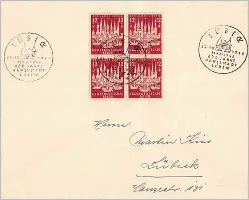 Deutsches Reich 1943 Nr 862 Rundstempel (Datum und/oder Ort klar) Sonderstempel Brief