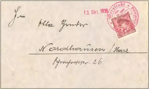 Sudetenland Karlsbad 1938 Brief