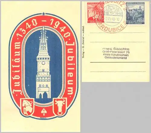 Bes. 2. Wk. Böhmen/M. 1940 Sonderstempel