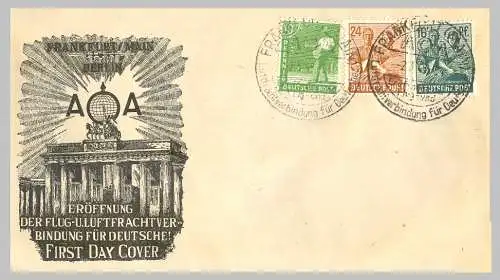 All. Bes. Bizone 1948 Brief Sonderstempel