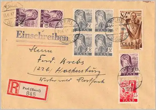 Saargebiet/Saarland 1947 Nr 206/24 Brief