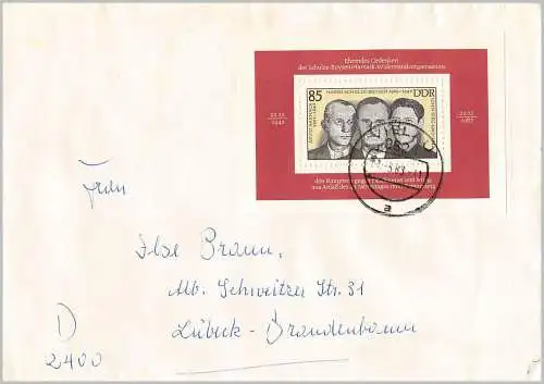 DDR 1983 Nr Block 70 Brief