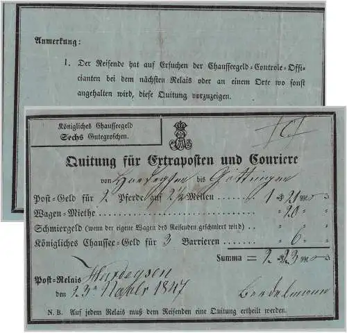 Altdeutschl. Hannover 1847