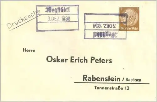 Sudetenland Karlsbad 1938 Brief