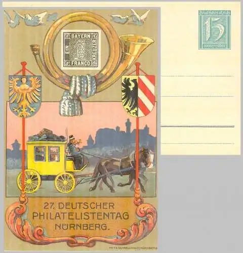 Deutsches Reich 1921 Ansichtskarte Postfrisch / **