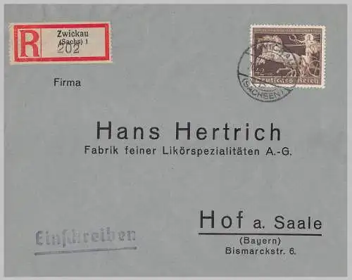 Deutsches Reich 1942 Nr 747 Brief